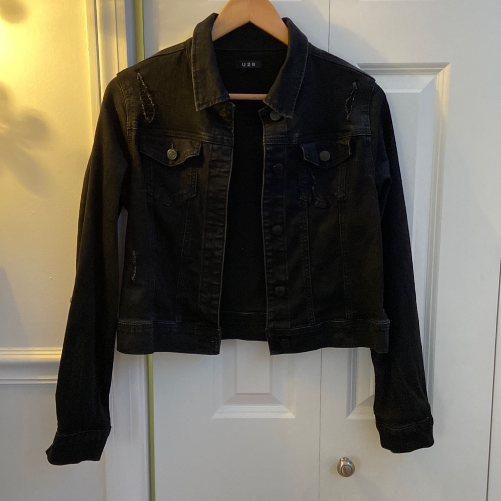 Adult Small U2B Black Jean Jacket